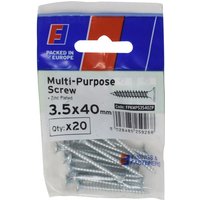 ForgeFix Multi-Purpose Pozi Screw CSK 3.5 x 40mm FPKMPS3540ZP