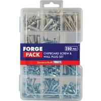 ForgeFix Screw & Wall Plug Kit 280 Piece FPSPSET