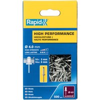 Rapid High Performance Rivets 4 x 8mm (Pack 500) 5001432