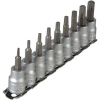 Teng Tools 3/8in Drive TORX Socket Set, 9-piece M3813TX