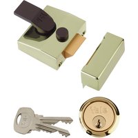 Yale 85 Deadlocking Nightlatch 40mm Backset Brasslux 6.30085E+11