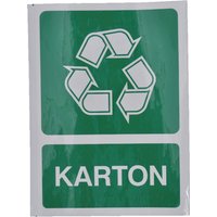 Brady Sticker supplementary information sign recycling cardboard: Karton 210x297mm WB251298