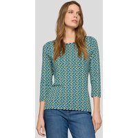 Atelier Goldner Tshirt en jersey au motif graphique turquoise bleu Gr 46 de Goldner Fashion