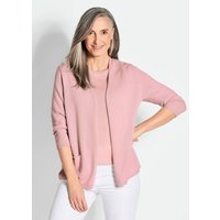 Cardigan long en cachemire - rosé - Gr. 24 de Goldner Fashion