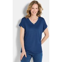 Atelier Goldner 24% Rabatt auf glänzendes Shirt mit royalblauem Ausschnitt Gr 24