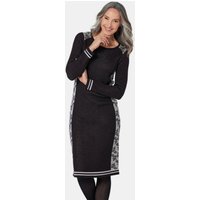 Robe en maille - noir / gris / à motifs - Gr. 22 de Goldner Fashion