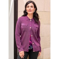 Atelier Goldner 25% Rabatt auf lila MerinowolleStrickjacke in Größe 44 von Goldner