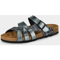 Atelier Goldner Réduction de 30% Mules brillantes en cuir gris Taille 36 chez Goldner Fashion