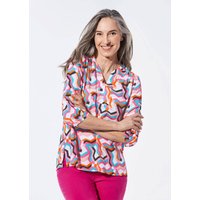 Chemisier style tunique - blanc / à motifs - Gr. 20 de Goldner Fashion