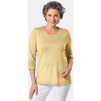 Atelier Goldner Aktion 50% Rabatt auf eleganten AjourPullover in Gelb Gr 50