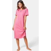 Atelier Goldner Promo de 71 % chemise de nuit en coton rose à motifs tailles 3840
