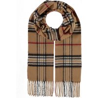 Écharpe à carreaux au toucher cachemire - camel / rouge / à carreaux - Gr. Taille standard de Goldner Fashion