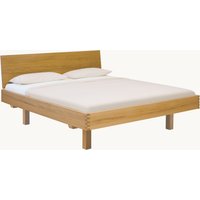 Massivholzbett "Verona" | Buche geölt | 39 cm | 90x200 cm | Linien-Fräsung | allnatura