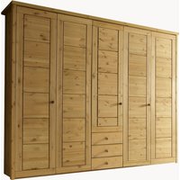 Drehtüren-Kleiderschrank "Mascella" | 2-türig | ohne Schublade | gelaugt/geölt | allnatura