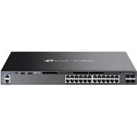TP-LINK SG6428X | Omada 24x Gigabit RJ45 Ports with 4x 10 Gbps SFP+ slots Stackable Layer 3 Managed Ethernet Switch