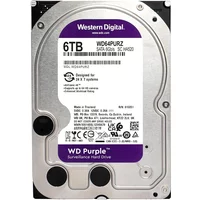 Western Digital WD64PURZ | Purple 6TB 3.5-inch 6Gb/s SATA 5400RPM 256MB Cache Surveillance Hard Drive