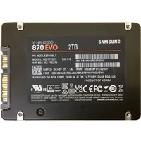 Samsung MZ-77E2T0E | 870 EVO Series 2TB 2.5-inch 6GB/s SATA 2GB Cache V-NAND 3bit MLC Solid State Drive