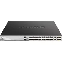 D-Link DGS-3130-30PS | DGS-3130 Series 24 x 10/100/1000Base-T RJ-45 PoE and 2 x 10GBase-T RJ-45 and 4 x 10G SFP+ Ports Layer 3 Managed Stackable Gigabit Ethernet Switch