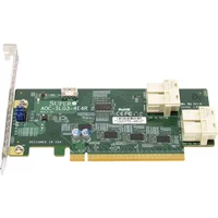 Supermicro AOC-SLG3-4E4R | 4-Ports 12.8Gb/s NVMe PCI Express 3.0 x16 Low Profile Internal Host Bus Adapter