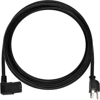 Monoprice 7685 | Right Angle Power Cord NEMA 5-15P to Right Angle IEC 60320 C13 14AWG 15A/1875W SJT 125V Black 10ft