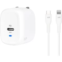 Monoprice 42264 | iPhone Pro Charging Bundle MFi Certified 20W 1-port PD GaN Technology Foldable Wall Charger and 1.2m Fast Charge Cable for iPad iPhone