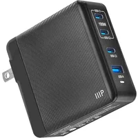 Monoprice 44682 | Compact 4‑Port 100W GaN Charger with 3 USB-C & 1 USB-A Ports: For Laptop Tablets and Phones