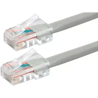 Monoprice 14288 | Cat6 Ethernet Patch Cable ZEROboot RJ45 Stranded 550MHz UTP Pure Bare Copper 24AWG 3ft Gray