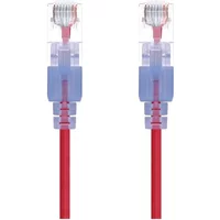 Monoprice 16334 | Cat6A Ethernet Patch Cable SlimRun Snagless RJ45 550MHz UTP Pure Bare Copper 10G 30AWG 10-Pack 14ft Red