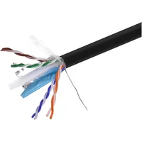 Monoprice 18609 | 1000ft Cat6 Ethernet Cable STP 23AWG 1G Pure Copper CMR‑Rated Black
