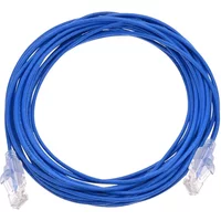 Monoprice 33256 | Cat6A Ethernet Patch Cable SlimRun Snagless RJ45 550MHz UTP Pure Bare Copper 10G 30AWG 10-Pack 30ft Blue