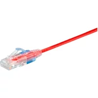 Monoprice 33270 | Cat6A Ethernet Patch Cable SlimRun Snagless RJ45 550MHz UTP Pure Bare Copper 10G 30AWG 10-Pack 25ft Red