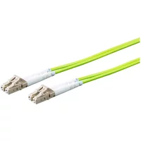 Monoprice 33546 | MM OM5 Fiber Optic Cable LC-LC UL 2mm 50/125 OFNR Duplex Green 3m