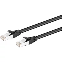 Monoprice 41036 | Cat6 PoE Ethernet Patch Cable 600V Shielded RJ45 Solid 550MHz STP (U/FTP) 24AWG 10ft Black