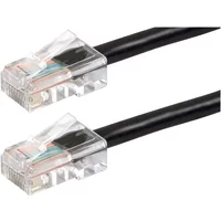 Monoprice 41639 | Cat5e Ethernet Patch Cable ZEROboot RJ45 Stranded 350MHz UTP Pure Bare Copper 24AWG 100ft Black