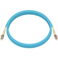 Monoprice 41702 | MM OM4 Fiber Optic Cable LC-LC UL 2mm 50/125 OFNR Duplex Aqua 25m