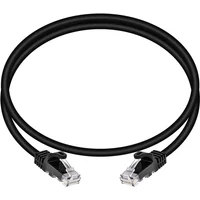 Monoprice 41816 | Cat6 Ethernet Patch Cable FLEXboot Snagless RJ45 550MHz UTP Pure Bare Copper 24AWG 12-Pack 3ft Black