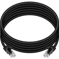 Monoprice 43347 | Cat6 Ethernet Patch Cable FLEXboot Snagless RJ45 550MHz UTP Pure Bare Copper 24AWG 12-Pack 10ft Black