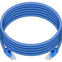 Monoprice 43348 | Cat6 Ethernet Patch Cable FLEXboot Snagless RJ45 550MHz UTP Pure Bare Copper 24AWG 12-Pack 10ft Blue