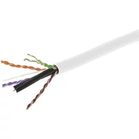Monoprice 43703 | Cat6 CMP Ethernet Cable UL TAA Solid (w/spine) UTP 23AWG 550MHz Pure Bare Copper 500ft White