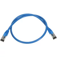 Monoprice 45413 | Cat8 Ethernet Patch Cable Double Shielded S/FTP 28AWG 2GHz 40G Pure Bare Copper Snagless RJ45 2ft Blue