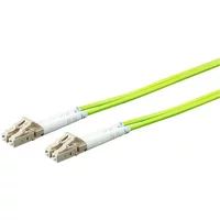 Monoprice 45947 | MM OM5 Fiber Optic Cable LC-LC UL 2mm 25-/125 OFNR Duplex Green 8m