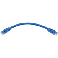 Monoprice 4975 | Cat5e Ethernet Patch Cable Snagless RJ45 Fullboot 24AWG Stranded Pure Bare Copper Wire 350Mhz UTP 0.5 Feet Blue