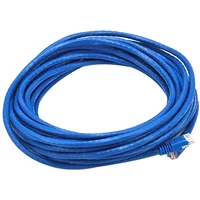 Monoprice 5018 | Cat6 Ethernet Patch Cable Snagless RJ45 Stranded 550MHz UTP Pure Bare Copper Wire 24AWG 30ft Blue