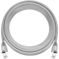 Monoprice 6989 | Cat5e Ethernet Patch Cable Snagless RJ45 Stranded 350MHz STP Pure Bare Copper Wire 24AWG 15ft Gray