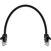Monoprice 9795 | Cat6 Ethernet Patch Cable FLEXboot Snagless RJ45 Stranded 550MHz UTP Pure Bare Copper 24AWG 1ft Black
