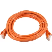 Monoprice 11391 | Cat6 Ethernet Patch Cable FLEXboot Snagless RJ45 Stranded 550MHz UTP Pure Bare Copper 24AWG 7ft Orange