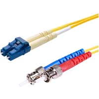 Monoprice 46066 | SMF Optic Cable LC-ST UL 2mm 9/125 OFNR Duplex Yellow 35m