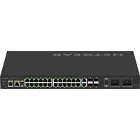 Netgear GSM4230UP-100EUS | M4250 Series M4250-26G4F-PoE++ 24 x RJ-45 Ports PoE+ 1000Base-T + 2 x RJ-45 Ports + 4 x SFP Ports Layer 3 Managed 1U Rack-mountable Gigabit Ethernet Network Switch
