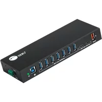 SIIG ID-US0811-S1 | 10-Ports Industrial USB 3.1 Gen 1 Hub With Dual USB-C Charging Hub 9 Ports