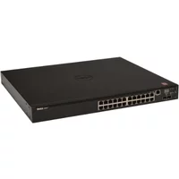 Dell 0P06N | EMC PowerSwitch N2000 Series N2024P 24 x 10/100/1000Base-T RJ-45 PoE+ and 2 x 10GbE SFP+ and 2 x Stacking Ports Layer 3 Managed Gigabit Ethernet Network Switch